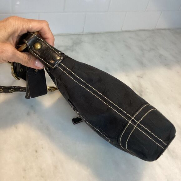 Coach Jacquard Signature Logo Convertible Crossbody Small Bucket Bag (#2) - Picture 5 of 12